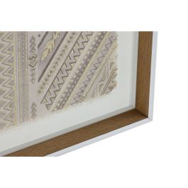 Cuadro Boho DKD Home Decor Natural Blanco 3.8 x 60 x 50 cm (2 Unidades)