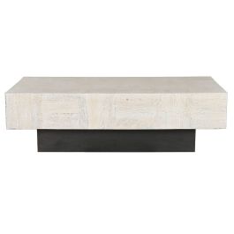 Mesa Centro Indio DKD Home Decor Beige Negro 77 x 46 x 150 cm