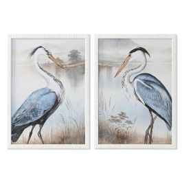 Cuadro Oriental DKD Home Decor Azul Blanco 2.5 x 70 x 50 cm (2 Unidades)