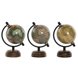 DKD Home Decor Globo Terraqueo Vintage para Decoración Hogar Oficina PVC Verde Beige 10x8x14 cm, Pack de 3 Unidades con Colores Surtidos Precio: 19.49999942. SKU: B123R5STG7