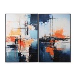 Cuadro Home ESPRIT Azul Blanco Abstracto Urbano 80 x 3,5 x 120 cm (2 Unidades) Precio: 261.1059000363. SKU: B13JM7EZL4