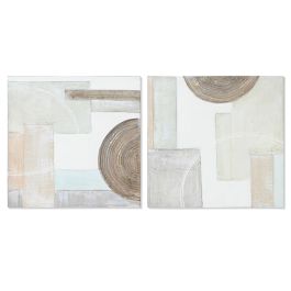 Cuadro Moderno DKD Home Decor Gris Beige 2.5 x 50 x 50 cm (2 Unidades)