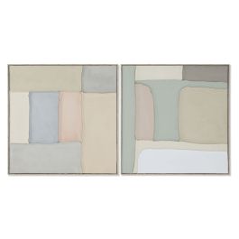 Cuadro Urban DKD Home Decor Beige Verde 3.8 x 92 x 92 cm (2 Unidades)