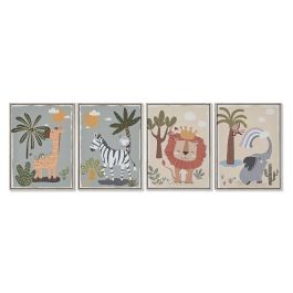 Cuadro Baby DKD Home Decor Multicolor 3 x 40 x 30 cm (4 Unidades) Precio: 76.9438999879. SKU: B1BZENYPHL