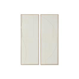 Cuadro Home ESPRIT Blanco Natural Abstracto Escandinavo 50 x 4 x 140 cm (2 Unidades) Precio: 214.03690052029998. SKU: B1DKE4AWBK