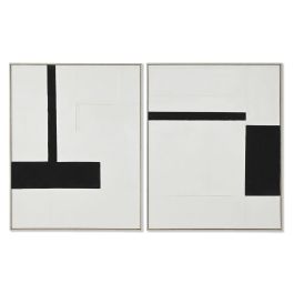 Cuadro Home ESPRIT Blanco Negro Abstracto Moderno 82 x 3,8 x 102 cm (2 Unidades) Precio: 182.1049995765. SKU: B1DAZHZ5GC