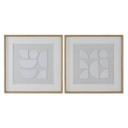 Cuadro Home ESPRIT Blanco Natural Moderno 60 x 4 x 60 cm (2 Unidades) Precio: 92.56499927399999. SKU: B18324TCFN