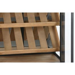 Botellero Home ESPRIT Negro Natural Madera Metal 60 x 33 x 169 cm