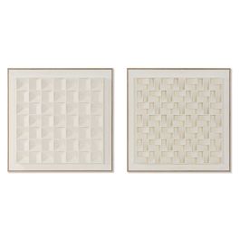 Cuadro Moderno DKD Home Decor Beige 7 x 60 x 60 cm (2 Unidades) Precio: 218.7558997943. SKU: B147KLYVTC