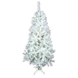 Árbol de Navidad Blanco PVC Metal Polietileno 110 x 110 x 210 cm