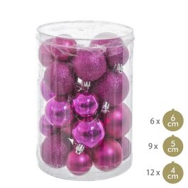 Bolas de Navidad Fucsia Plástico Purpurina 12,5 x 12,5 x 27 cm (27 Unidades) Precio: 8.49999953. SKU: B1C7E6FT8Y