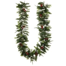 Guirnalda de Navidad PVC Polietileno Rojo Verde Natural Piñas 270 x 30 x 7 cm Guirnalda de Navidad PVC Polietileno Rojo Verde Natural Piñas 270 x 30 x 7 cm