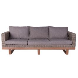 Sofá de Jardín Patsy Gris Aluminio Ratán Madera de acacia 220 x 89 x 64,50 cm Precio: 1280.89000017. SKU: B1K5LWLQR4