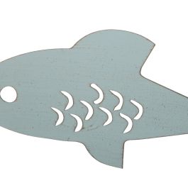 Cuadro Tiburón 36,2 x 15,88 cm Metal Azul claro