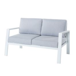 Sofá de 2 Plazas Thais Blanco Aluminio 132,20 x 74,80 x 73,30 cm Precio: 398.95000024. SKU: S8700110
