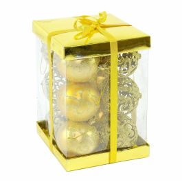 Bolas de Navidad Dorado Plástico 6 x 6 x 6 cm (12 Unidades) Precio: 10.95000027. SKU: B17VAQJWDE