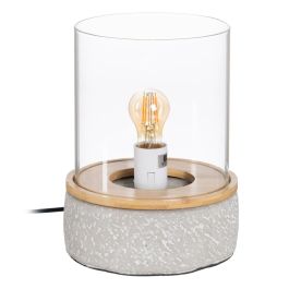 Lámpara de mesa LÁMPARAS INDUSTRIALES Gris Cristal Cemento 60 W 240V 19,5 x 19,5 x 25 cm
