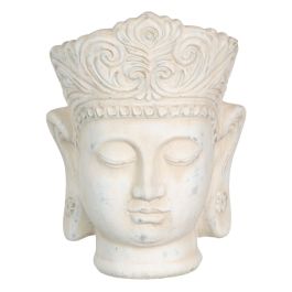 Macetero Crema Terracota Buda Oriental 18,4 x 18,4 x 25,6 cm