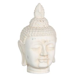 Figura Decorativa Crema Buda Oriental 19 x 18,5 x 32,5 cm