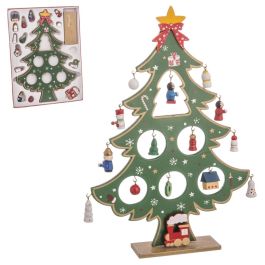 Adorno Navideño Multicolor Madera MDF Árbol de Navidad 26 cm Precio: 10.95000027. SKU: B1BQZRGF36
