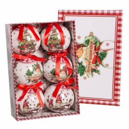 Bolas de Navidad Rojo Multicolor Papel Polyfoam 7,5 x 7,5 x 7,5 cm (6 Unidades) Precio: 15.49999957. SKU: B1CA7TT2FZ