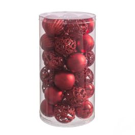 Bolas de Navidad Rojo Plástico 5 x 5 x 5 cm (30 unidades)