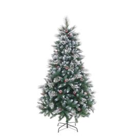 Árbol de Navidad Blanco Rojo Verde Natural PVC Metal Polietileno 150 cm Precio: 102.95000045. SKU: B19NML96LY