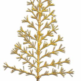 Árbol de Navidad Dorado Metal Plástico 120 cm