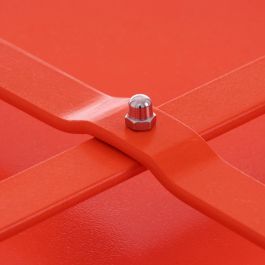 Mesa auxiliar Marzia Rojo Acero 70 x 70 x 40 cm