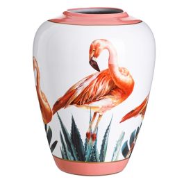 Jarrón Cerámica Coral Blanco Flamenco rosa 36 x 36 x 48 cm Precio: 110.95000015. SKU: S8800226