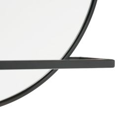 Espejo de pared 90 x 10 x 50 cm Cristal Negro Metal