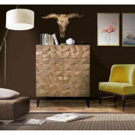 Aparador Alexandra House Living Marrón oscuro Hierro Madera de mango 80 x 98 x 42 cm