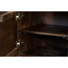 Aparador Alexandra House Living Marrón oscuro Hierro Madera de mango 100 x 110 x 42 cm