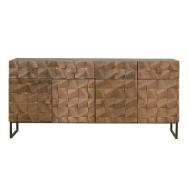 Aparador Alexandra House Living Marrón oscuro Bronce Madera de mango 170 x 80 x 42 cm