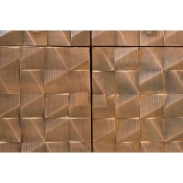 Aparador Alexandra House Living Marrón oscuro Bronce Madera de mango 142 x 80 x 42 cm