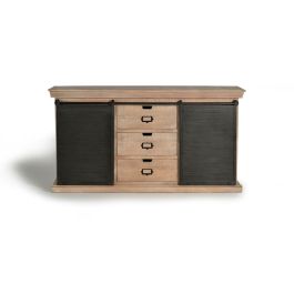 Aparador Alexandra House Living Gris Natural madera y metal 160 x 85 x 40 cm