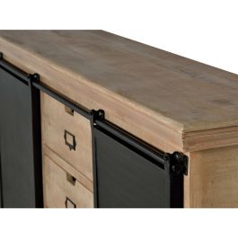 Aparador Alexandra House Living Gris Natural madera y metal 160 x 85 x 40 cm