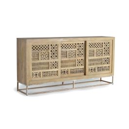Aparador Alexandra House Living Natural Metal Madera de mango 190 x 95 x 40 cm