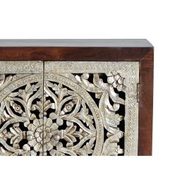 Aparador Alexandra House Living Dorado Natural Metal Madera de mango 80 x 80 x 35 cm