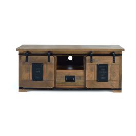 Aparador Alexandra House Living Natural Metal Madera de acacia 130 x 55 x 50 cm