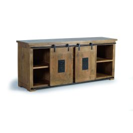 Aparador Alexandra House Living Natural Metal Madera de acacia 190 x 80 x 45 cm