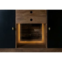 Aparador Alexandra House Living Negro Natural Metal Madera de mango 160 x 78 x 40 cm