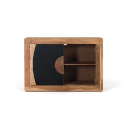Aparador Alexandra House Living Negro Natural Madera de acacia 110 x 75 x 40 cm