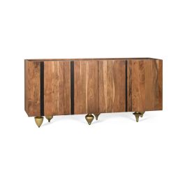 Aparador Alexandra House Living Natural Mármol Madera de acacia 180 x 85 x 40 cm