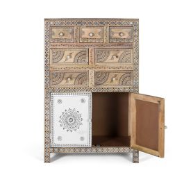 Aparador Alexandra House Living Blanco Natural Madera de mango Madera MDF 80 x 122 x 40 cm