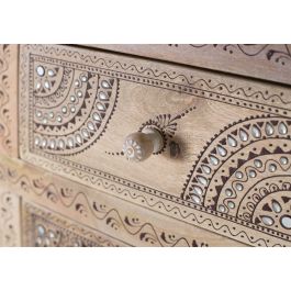 Aparador Alexandra House Living Blanco Natural Madera de mango Madera MDF 80 x 122 x 40 cm