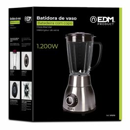 Batidora con vaso de cristal 1,8l 1200w edm