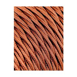 Cable textil trenzado 2x0,75mm c-20 marron seda 5m