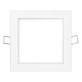 Mini downlight led empotrable cuadrado 6w 6400k luz fria. color blanco 11,7x1x11,7cm edm