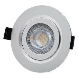 Downlight led empotrar 9w 806lm ra80 6400k redondo color cromo ø9cm edm